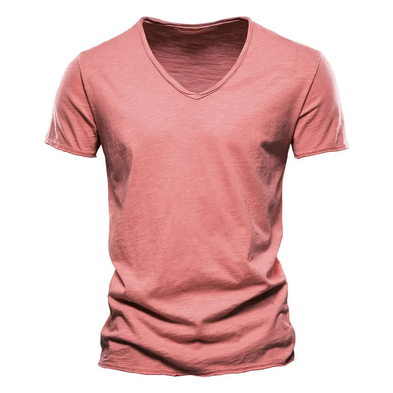 High Quality Solid Color T Shirt Men Casual O-neck Top Tees Men Summer New  Classic 100% Cotton t shirt for men