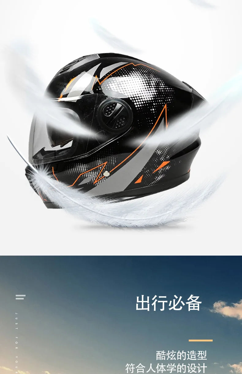 Motorcycle Helmet Casco Moto Motorbike Double Lenses Full Face Helmet Motorcycling Racing Helmet Casco Moto Casque