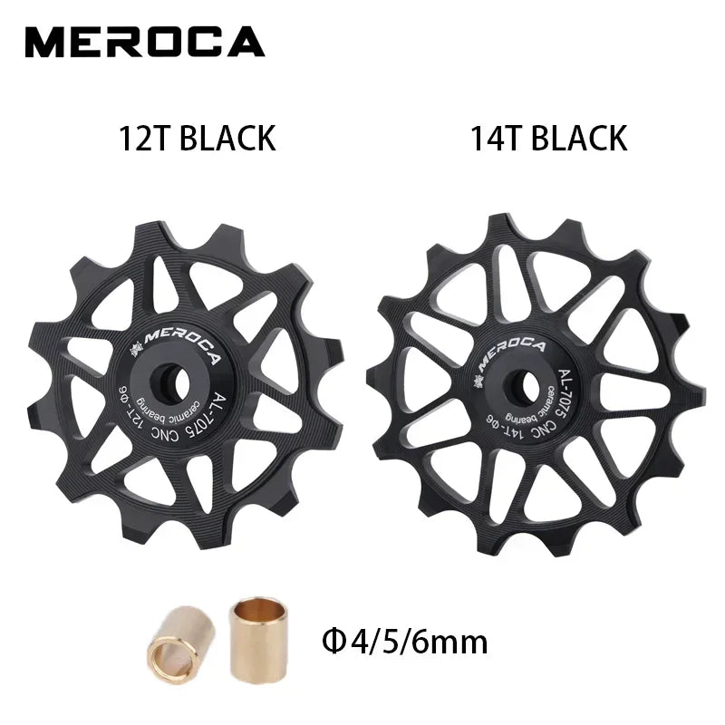 12 14T Road Bike Ceramic Bearing Pulley 8V 9V 10V 11v Rear Derailleur Guide Wheel for Sram Shimano Mountain Bike Derailleur