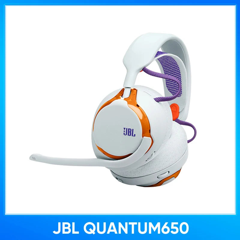 JBL Quantum 650 Wireless Gaming Headset, Over-Ear Headphones with Mic, Spatial Audio Gaming Headphones for E-Sports