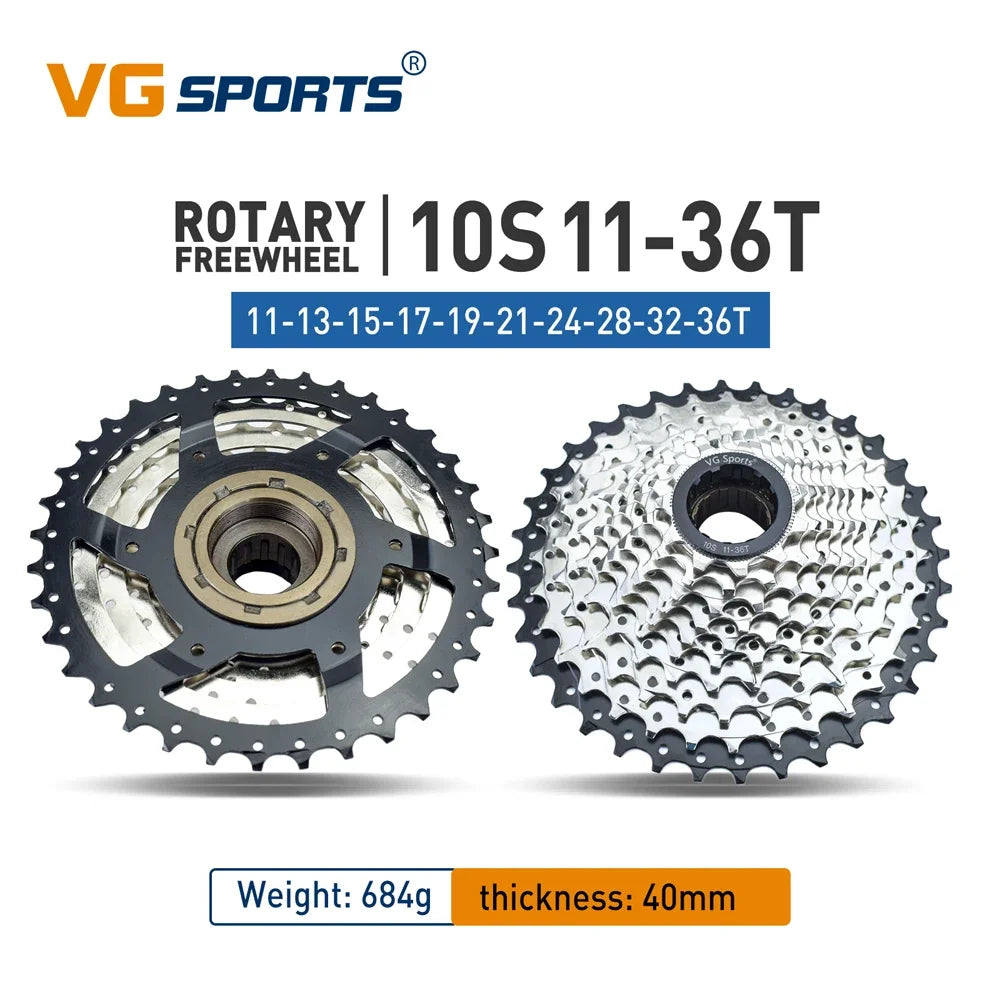 Vg Sports Bicycle Spinning Flywheel 5/6/7/8/9/10/11 Speed Bicycle Threaded Freewheels 14-28T 13-28/32T 11-32/36T Discs