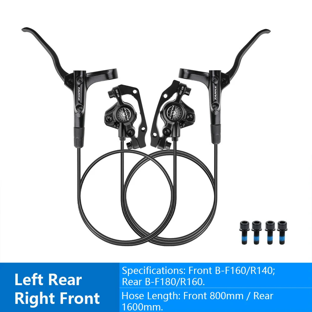 MT200 Bike Hydraulic Disc Brake MTB Brake BL BR 800/1600mm Bicycle Brake 2 Piston 3 Finger Steel Lever Bike Parts Upgrade