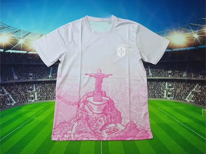 The Best-selling Men's 3D Printed Brazilian T-shirt, Concept Casual Football T-shirt, Breathable Quick-drying Round-neck T-shirt