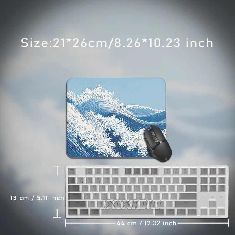 Mouse Pad Blue Ocean Waves Gaming XL Home Custom Large Mousepad XXL Playmat Office Carpet Natural Rubber PC Mouse Mats
