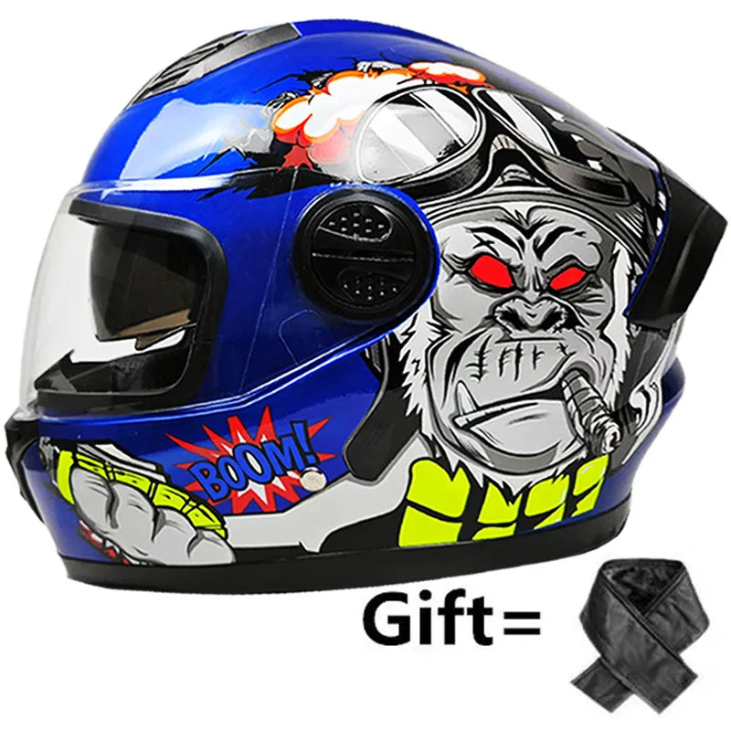 Motorcycle Helmet Casco Moto Motorbike Double Lenses Full Face Helmet Motorcycling Racing Helmet Casco Moto Casque