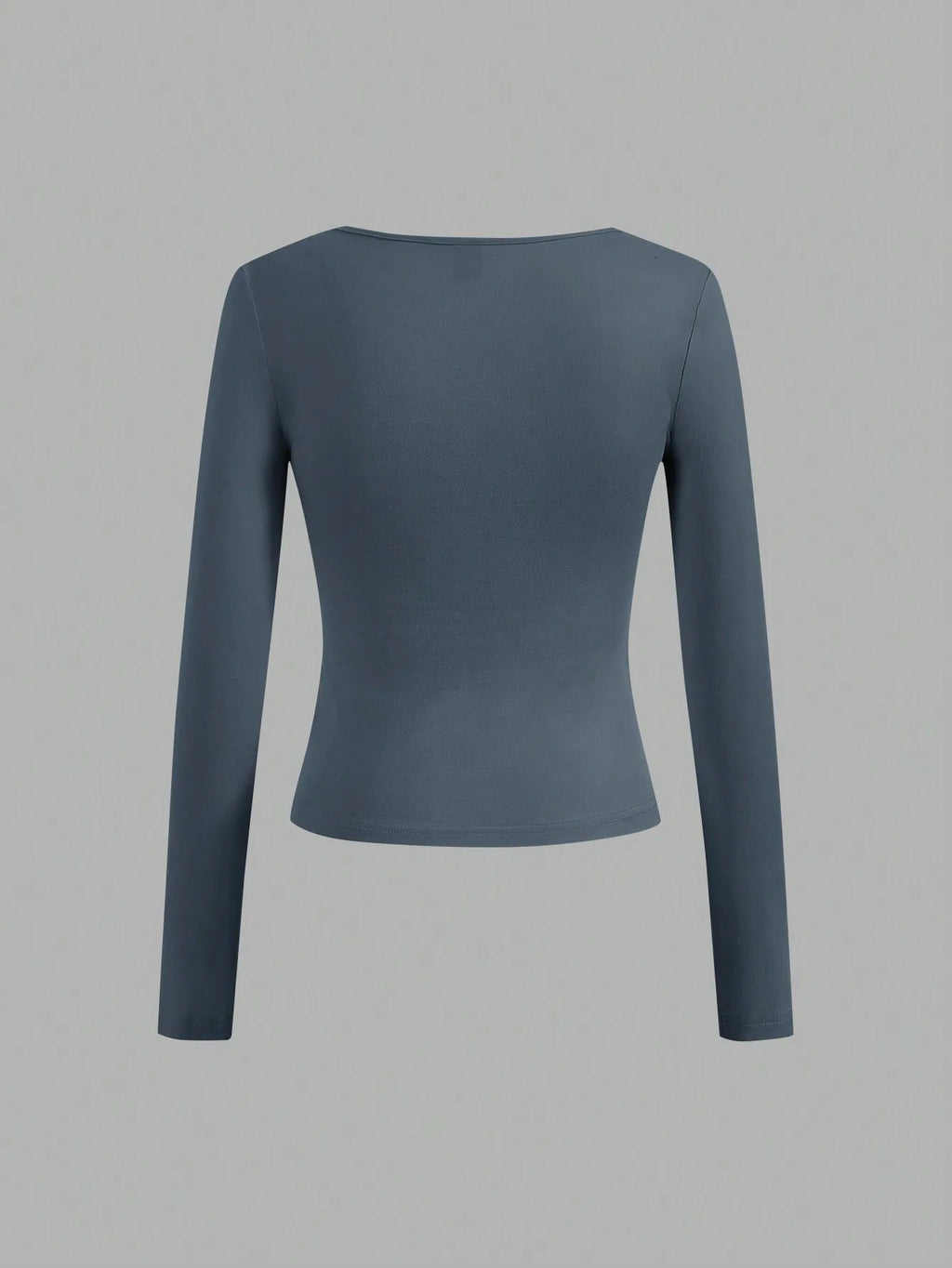 3 pieces Women's Long Sleeved U-neck T-Shirt Tops Solid Color soft Street Spicy Girl Casual Autumn Tight Fitting