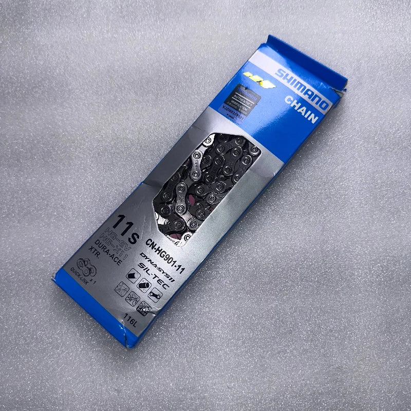 Shimano HG901-11 Speed Bike Chain Quick-Link DURA-ACE XTR Road MTB Racing Cycling Drivetrain Parts Bicycle Chain 11 Speed Chain