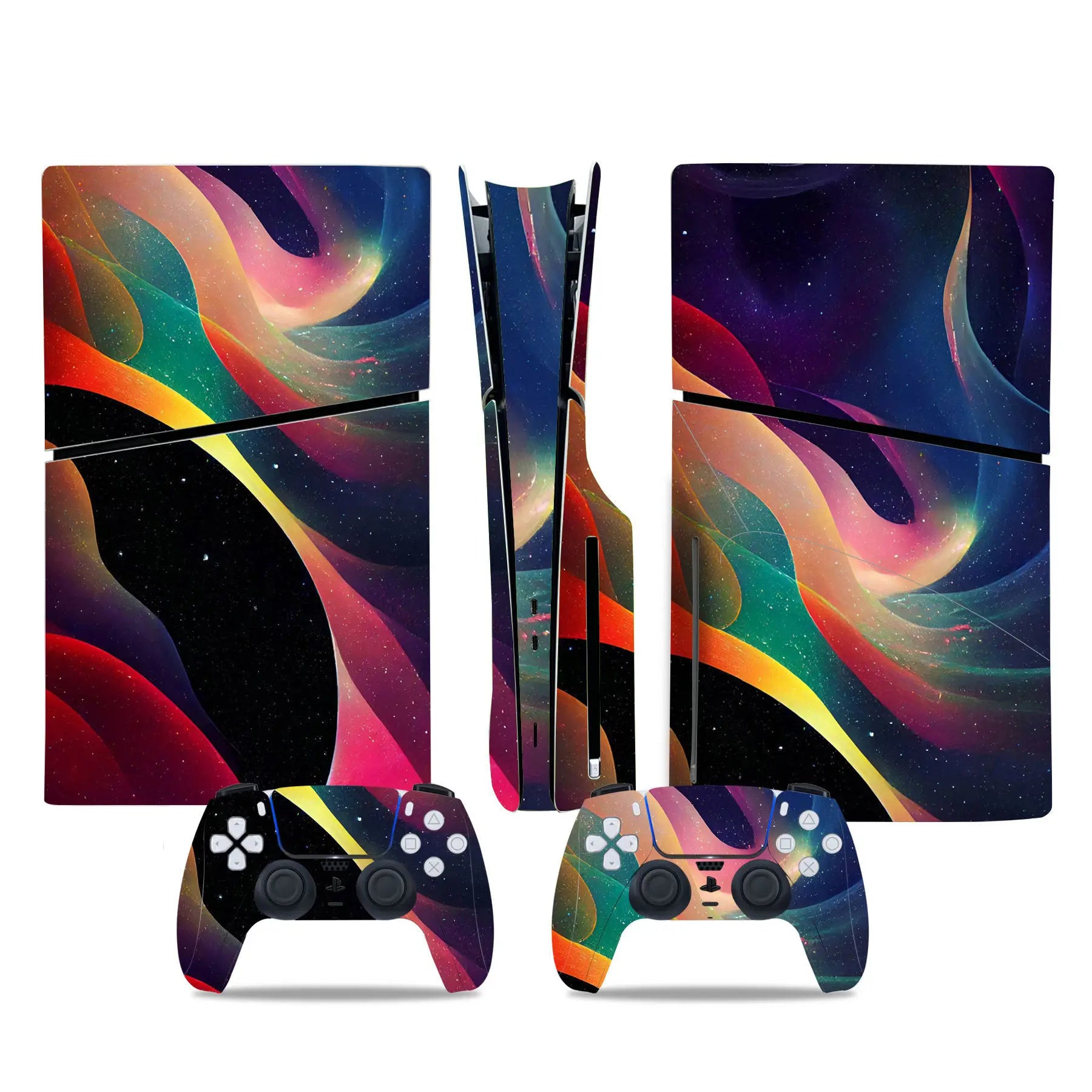 Decal Sticker for PS5 Slim Disc Skin Wrap for PS5 Slim Disc Full Protective Cover Console Skin for PS5 Slim