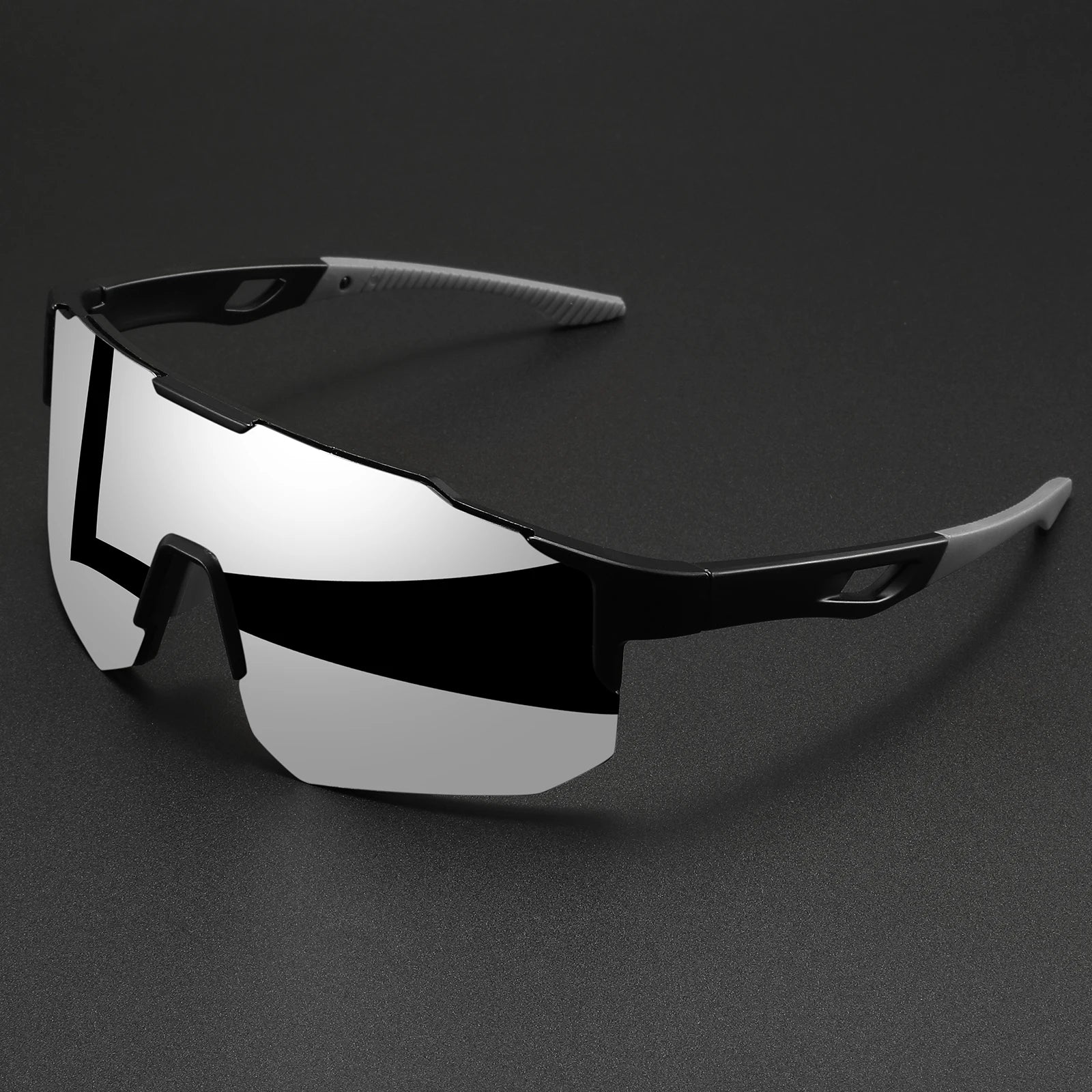 Unisex Oversized Colorful Sports Sunglasses UV400 Wraparound Design for Cycling Hiking Outdoor Activities Comfort Fit