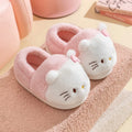 Sanrio Plush Slippers Women My Melody Kawaii Anime Cinnamoroll Cotton Shoes Flat Autumn Winter Keep Warm Non-Slip Cute Girl Gift