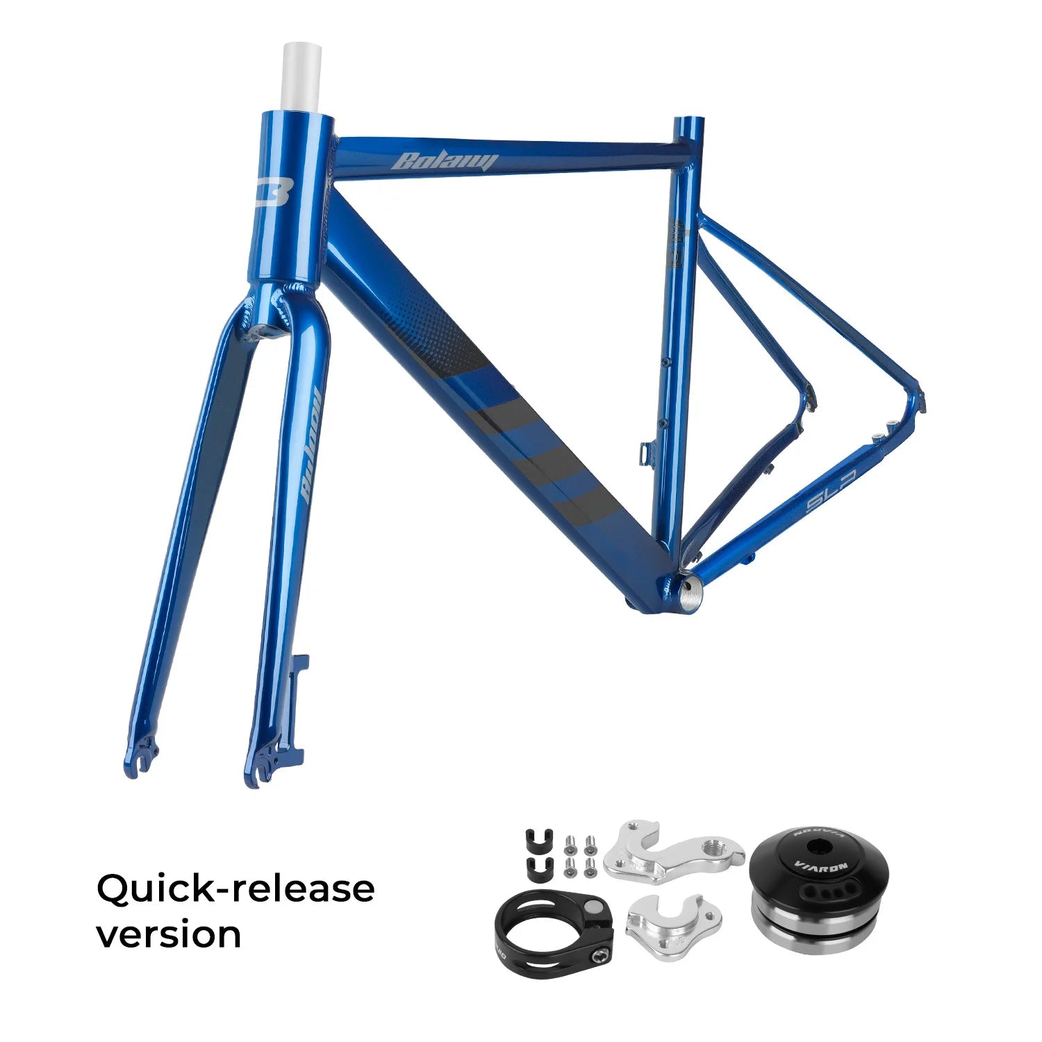 BOLANY Road Bike Frame Internal Cable Routing Disc Brake Compatible 10x135mm Quick Release Aluminum Alloy Road Bicycle Frame