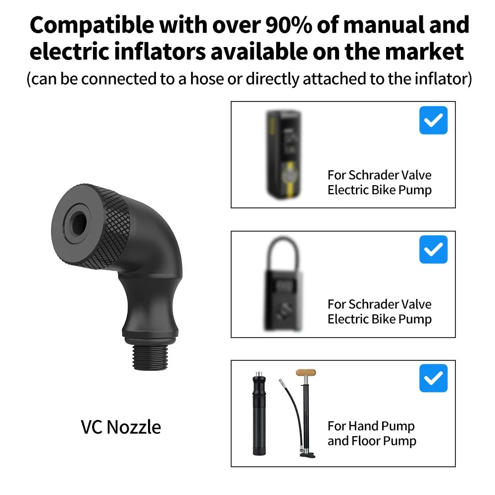 Bicycle Valve Adapter Pump Head with Presta Schrader Dunlop Clik Valves for Bike Valve Converter Pump Needles Air Pump Adapter
