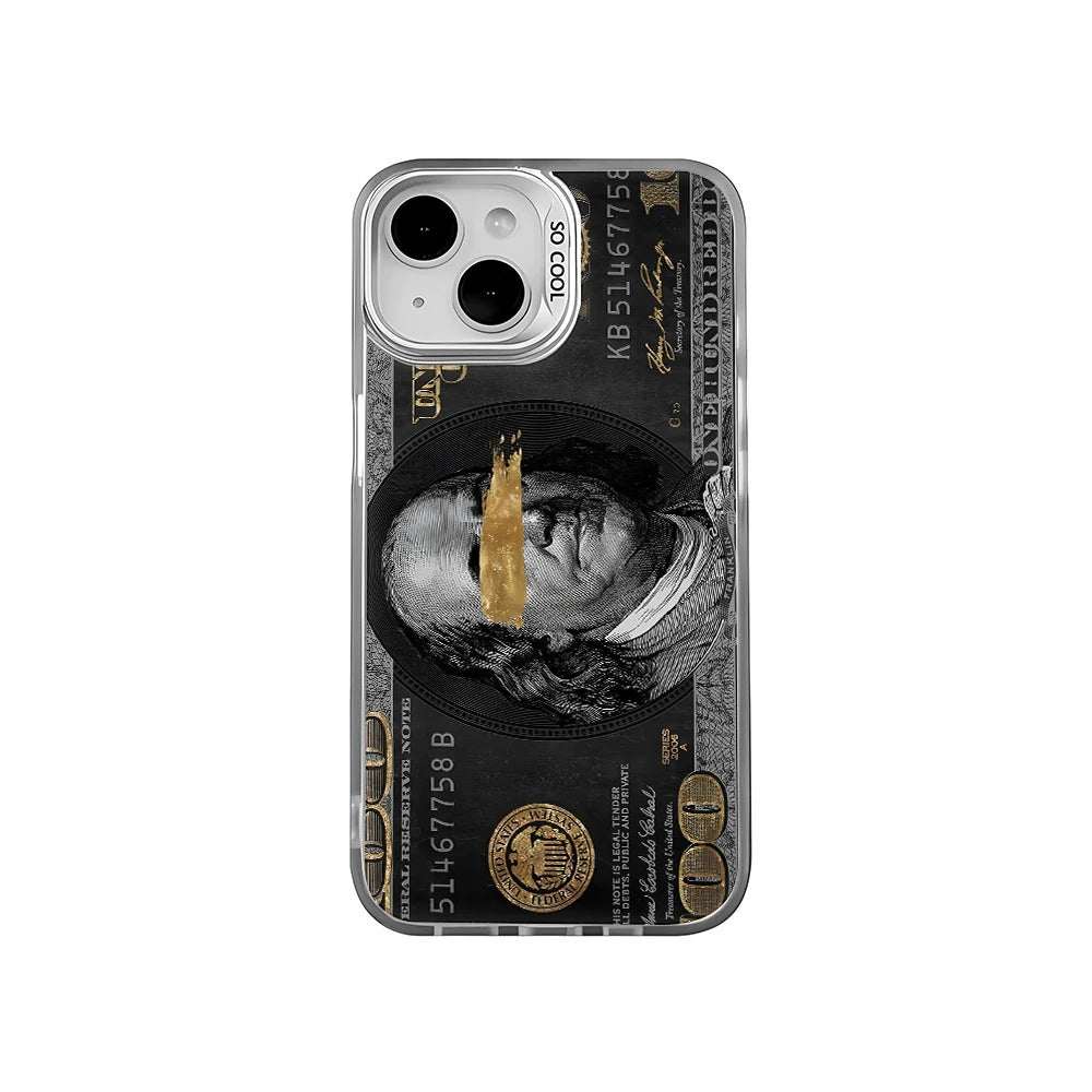 Cool 100 Dollar Bank Note Phone Case For IPhone 16 PRO 15 14 13 12 11 Promax Xr Xs 7 8 Plus SE Minimalism Shockproof Cover