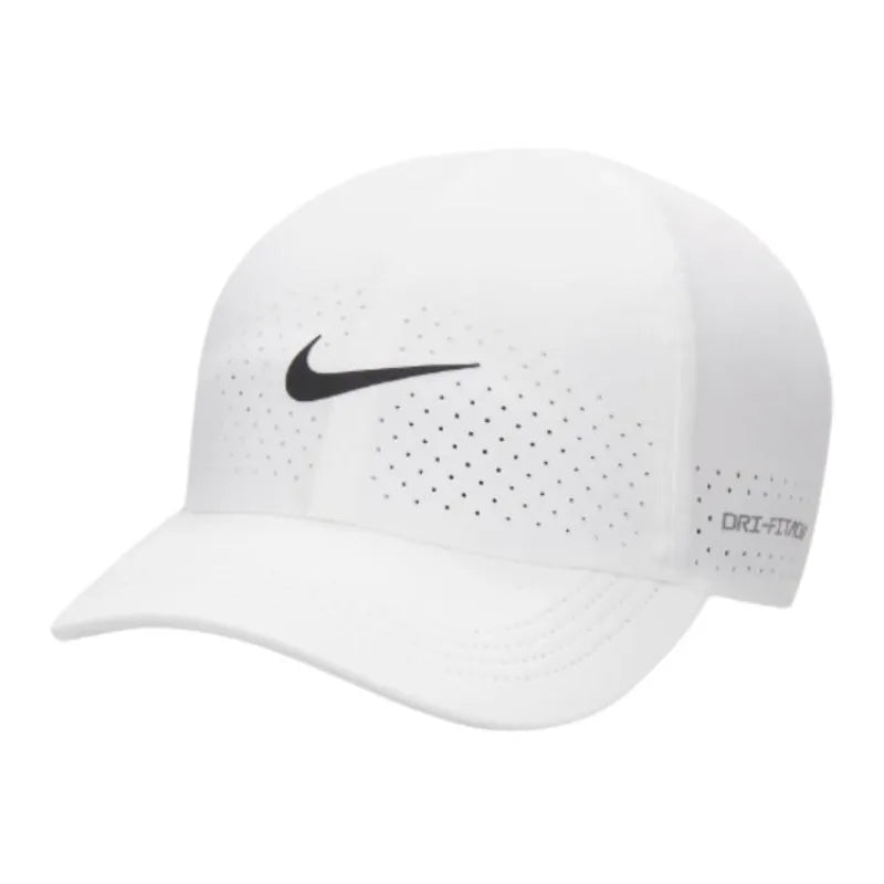 Nike Baseball Cap Color Blocking Design, Breathable Holes, Mesh Surface, Comfortable, Duckbill Cap, Men and Women, White, FB5598