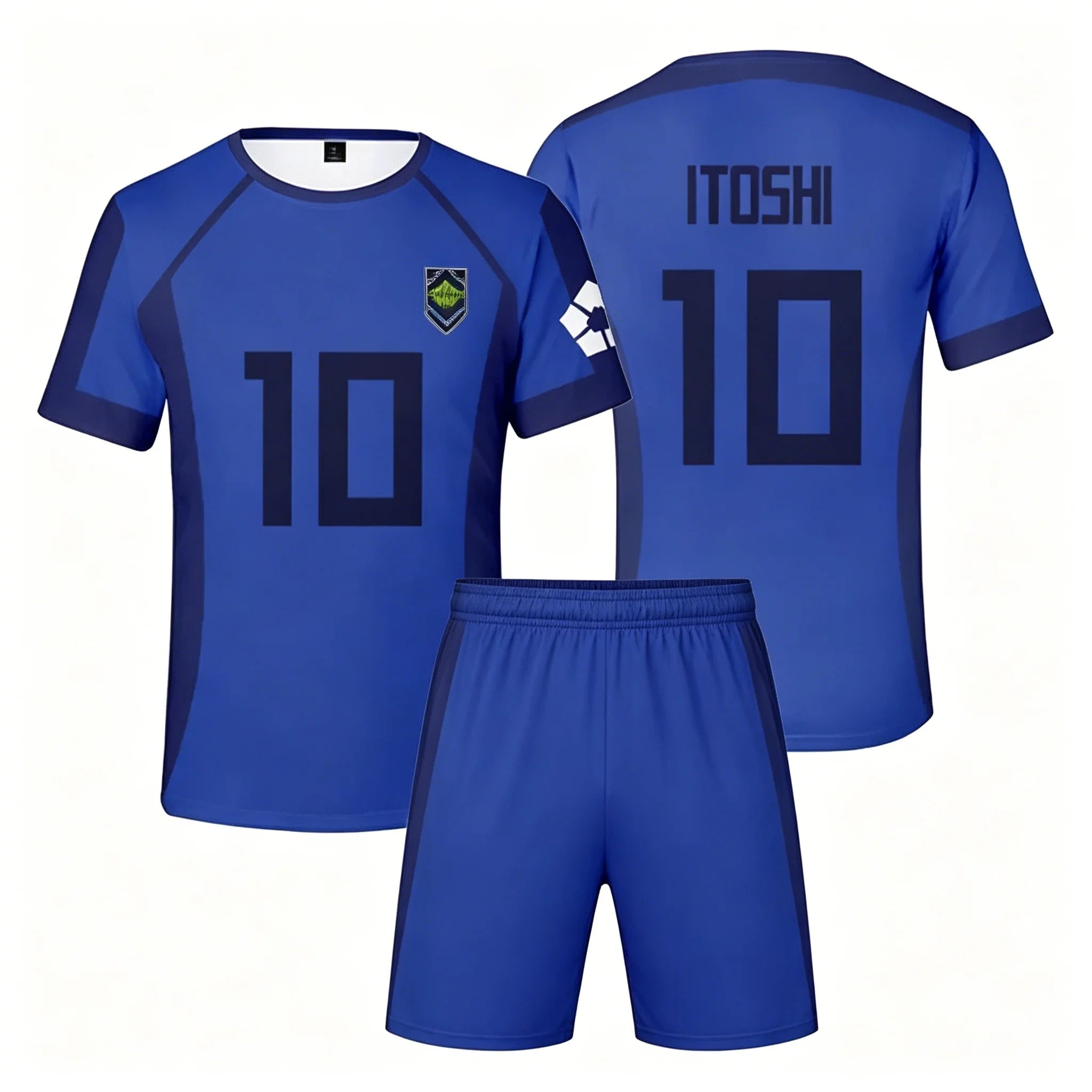 New Anime Blue Lock Short Sleeve shorts Set Futsal Football Pattern VL Replika T Shirt Sets Soccer Club Cosplay Unisex Jersey