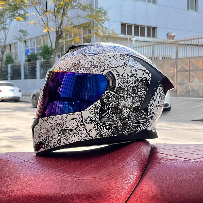 Motorcycle full Face Helmets for Men and Women Moto Racing helmet Adult safety helmet DOT certification
