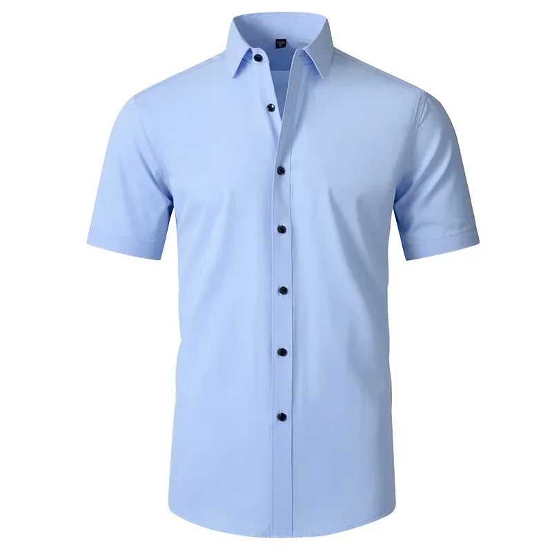 Four sided elastic shirt for men's shirt, multi-color non ironing, wrinkle resistant, simple business dress, casual shirt