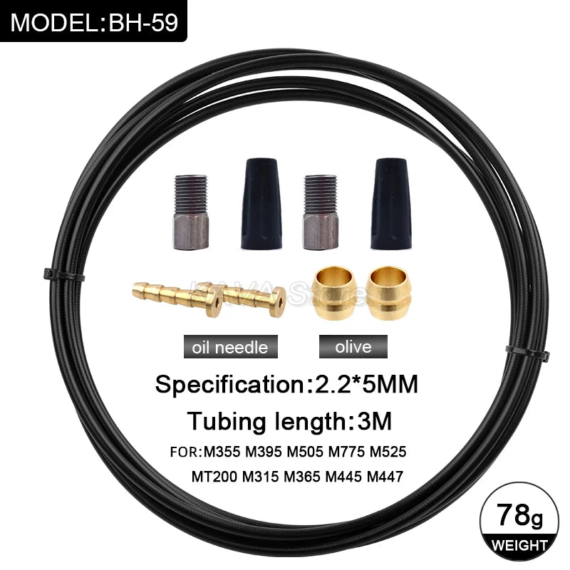 Hydraulic Disc Brake Cable 3M BH59 BH90 Bicycle Brake Hose Olive Set for Shimano DEORE XT SLX XTR Series Brakes MT200 M395 M375