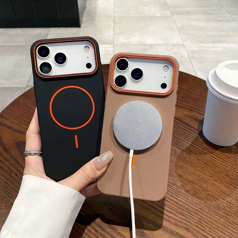 Luxury Magnetic Soft Silicone Phone Case For iPhone 11 12 13 14 15 16 17 Pro Max Air Magsafe Shockproof Bumper Back Case Cover