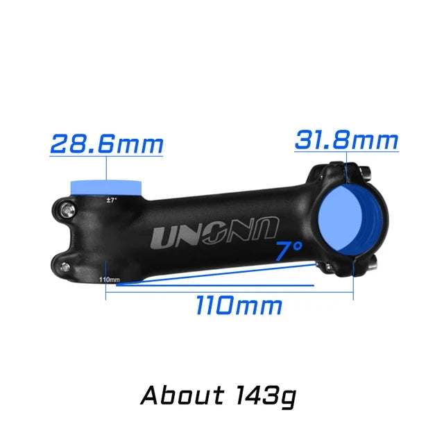 UNO MTB Bike Stem -7 17 35 Degree Ultralight Aluminum Alloy 31.8mm 60 70 80 90 100 110 120 130mm Road Bicycle Stem King Alloy