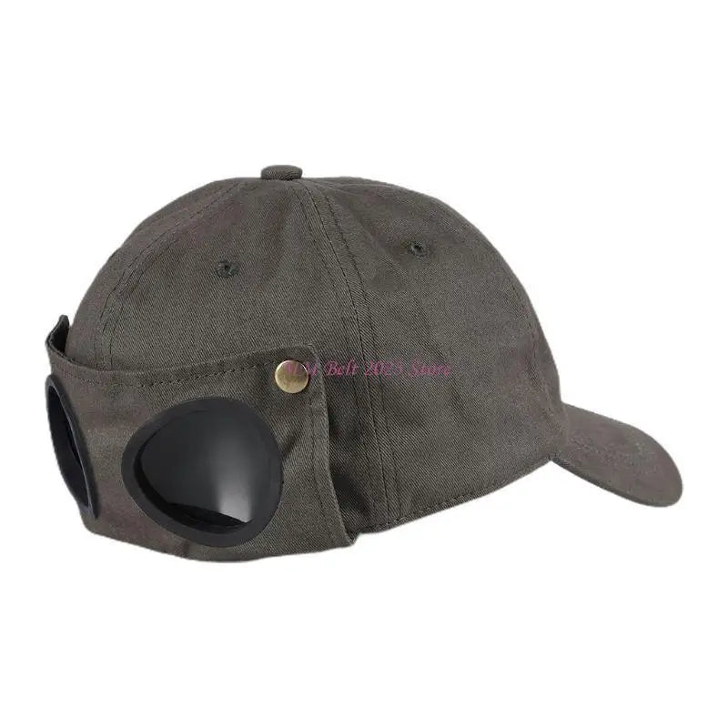 49ME Baseball Hat Baseball Hat with Goggles Sunglasses Hip Hop Hats Dad Hat