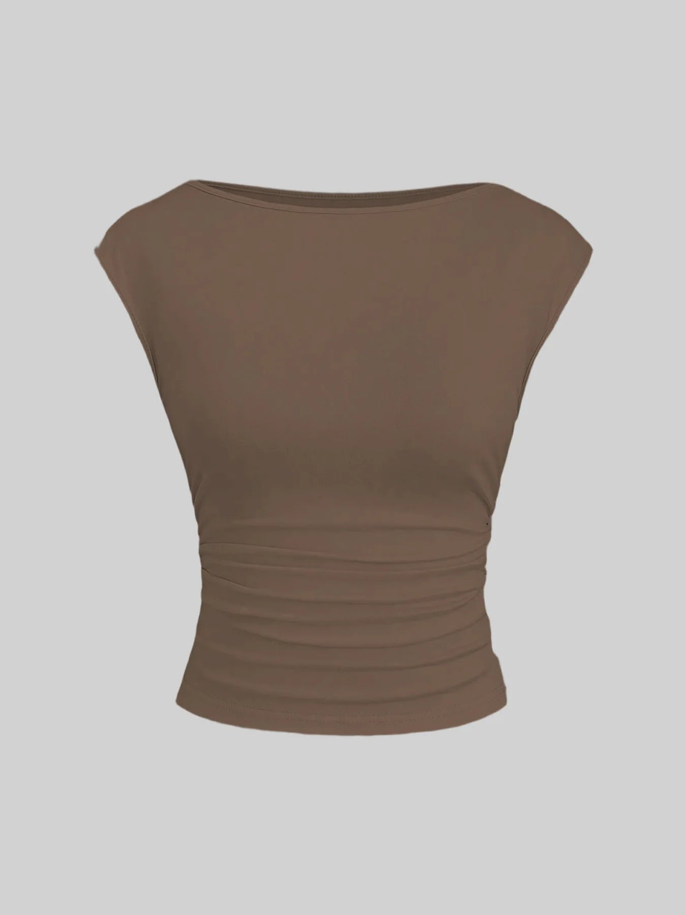 Sleeveless Pleated Tanks T-shirts Women Solid Vintage Crop Tops Sexy Kpop Tees Tshirts Gothic Harajuku Cheap Clothes Woman