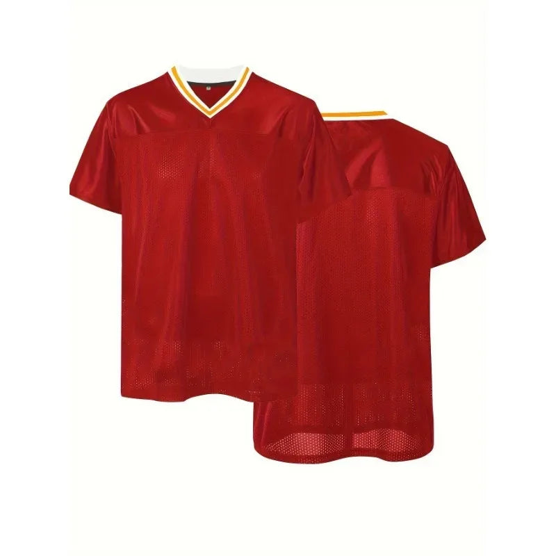 Blank Football Jersey,Sports T-Shirt Hip Hop Jersey for Party