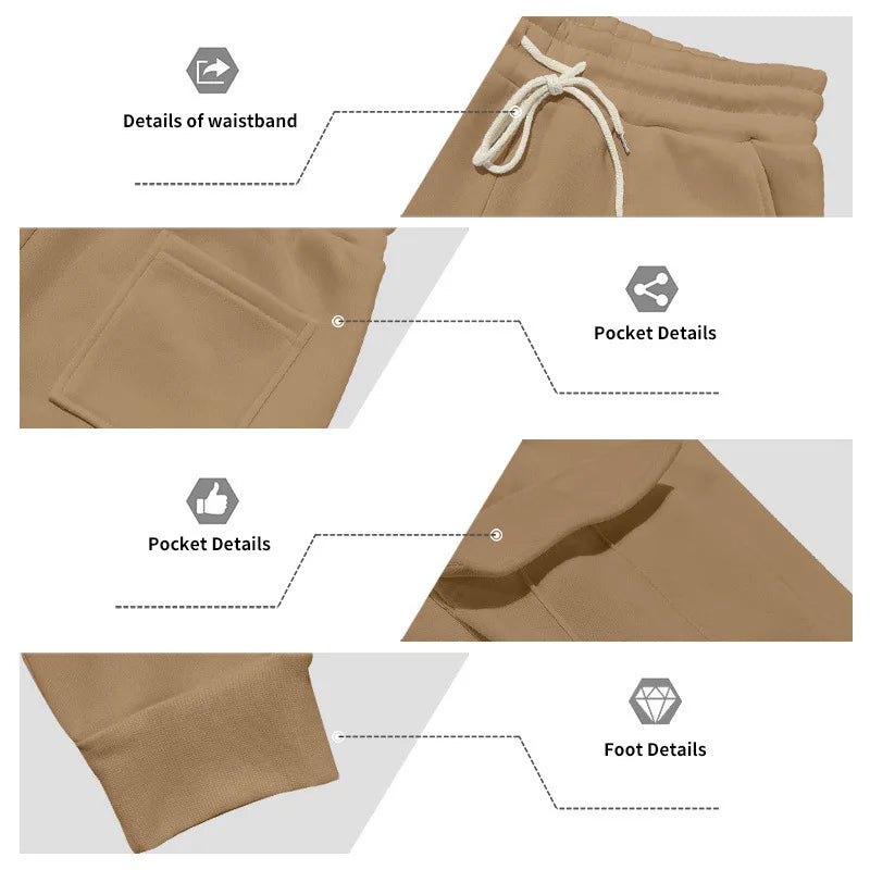 Men's Full Zip Hooded Tracksuit 2 Piece Set Casual Cargo Pocket Jogger Suit Outdoor Sports Hoodie And Pants Set