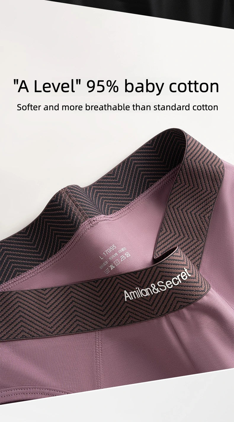 3Pcs Men’s Cotton Briefs No Fly Mid Waist U Convex Pouch Triangle Underpants Solid Color Breathable Summer Daily Underwear Male