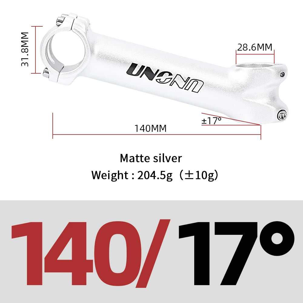 Kalloy UNO Stem 7/17 Long Bicycle Handlebar Stem 31.8mm Mtb Bike Table 140/150mm Road Power Steering Wheel Extension For Bicycl