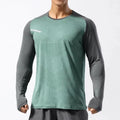 Simple Contrast Color Sports T Shirt For Men Fashion Fitness 3D Printed Long Sleeve Sportswear T-shirt Loose Breathable Gym Tees