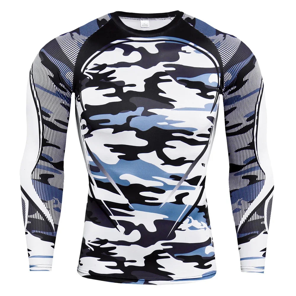 T-Shirts for Men Fashion 3D Geometric Print Casual Sports O-Neck Oversized T-Shirt Tops Loose Gym Long Sleeve T-Shirt Clothing