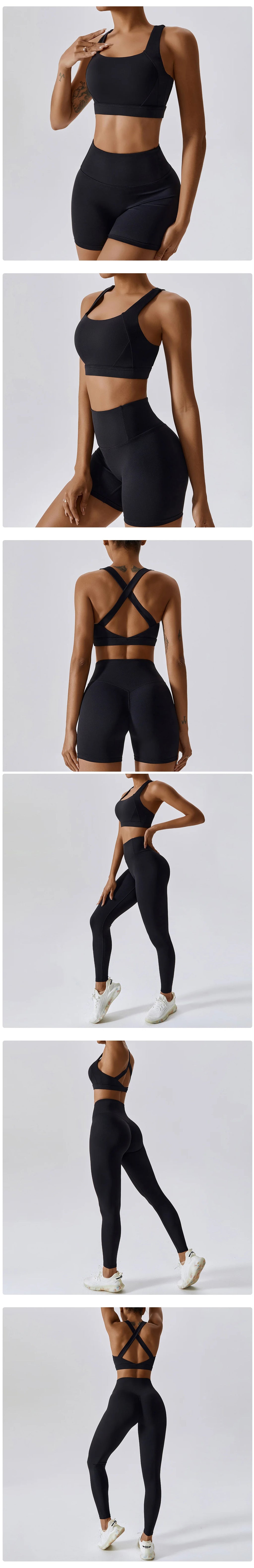 Women's Tracksuit 2PCS Fitness Suit Yoga Sets Sportswear Workout Sports Bra High Waist Leggings Gym Clothing Push Up Sports Suit