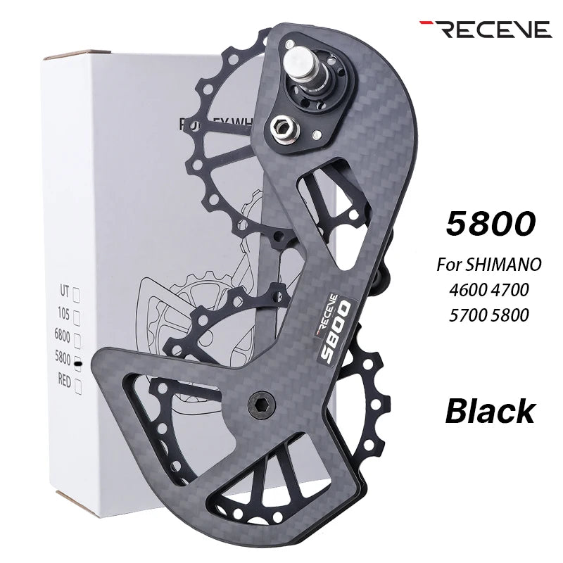 RECEVE Bicycle Derailleur Groupset Road Bike Rear Derailleur Pulley Ceramic Jockey Wheel Carbon Cycling R5800 R6800 R7000 R8000