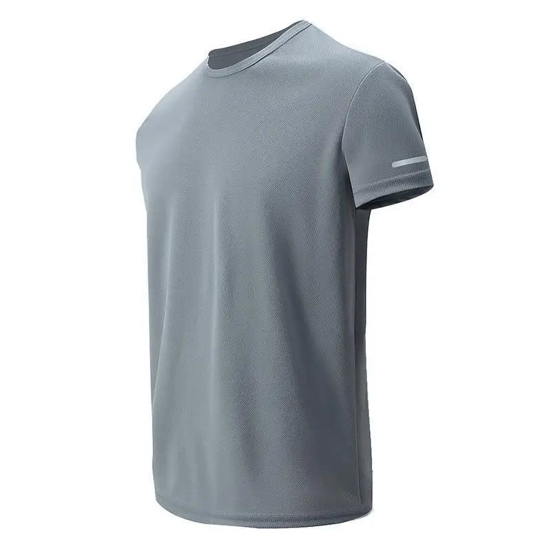 Solid Color Quick Drying Breathable Sports T-shirt For Men Running Basketball Football Training Fitness Short Sleeve T Shirt Man