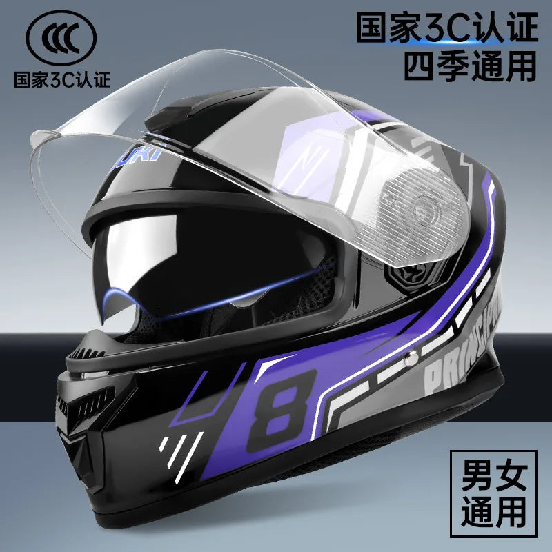Universal Motorcycle Helmets Full-Face Helmets for Men and Women Electric Scooter Safety Helmets Casco De Moto