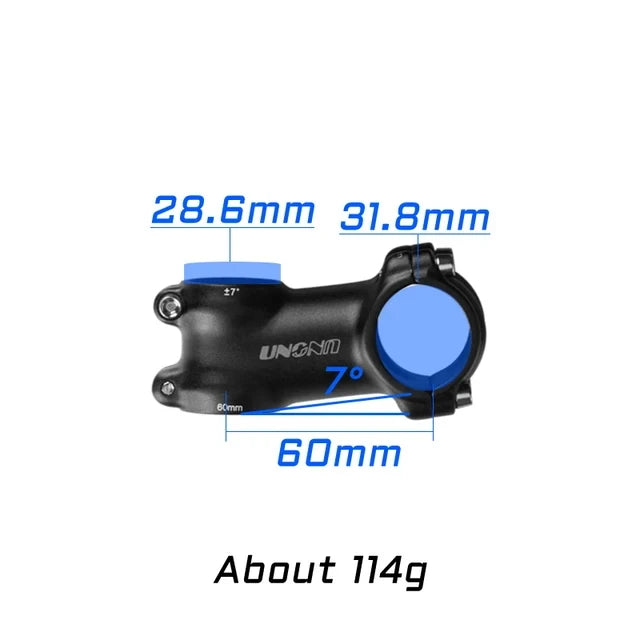 UNO MTB Bike Stem -7 17 35 Degree Ultralight Aluminum Alloy 31.8mm 60 70 80 90 100 110 120 130mm Road Bicycle Stem King Alloy