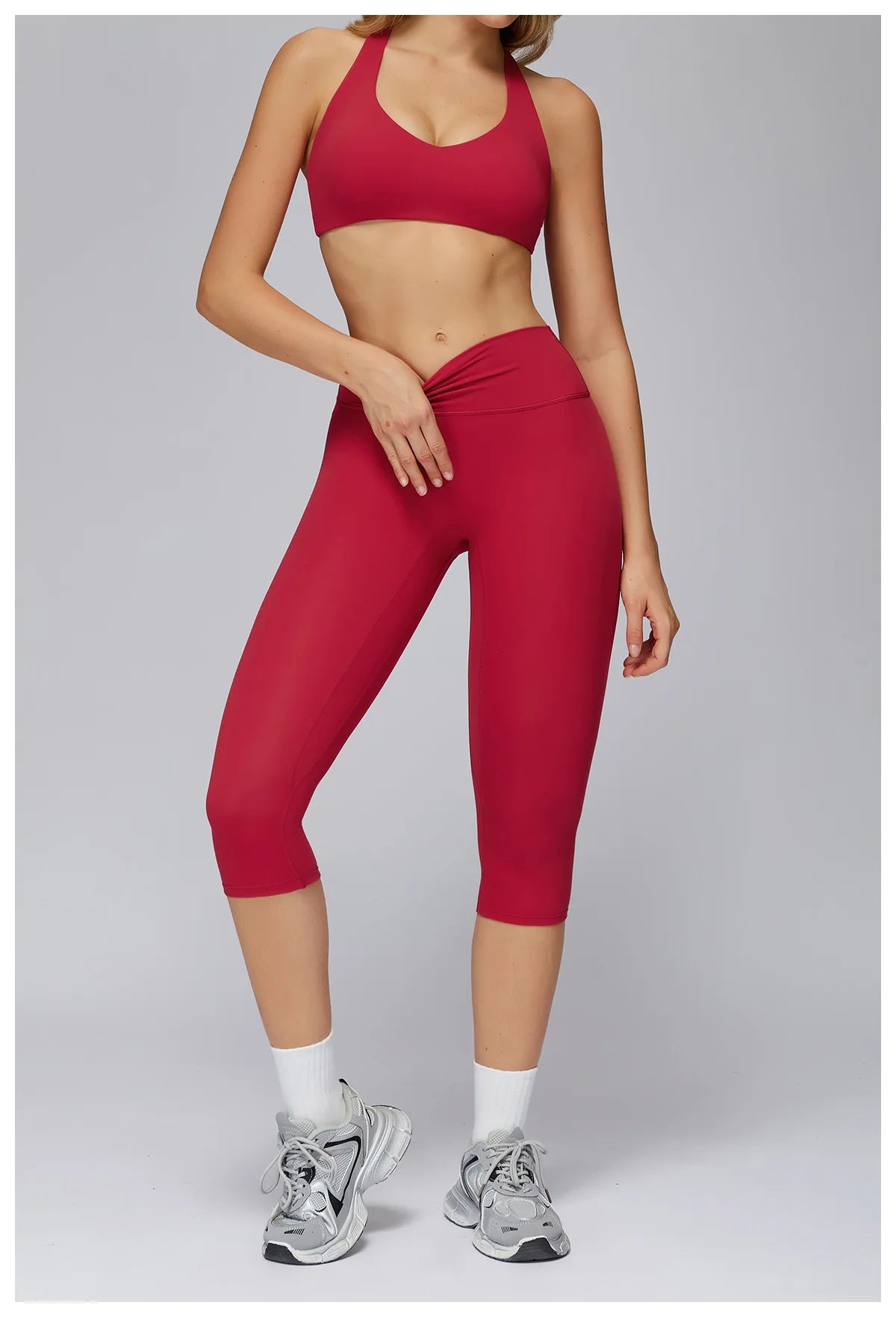 Yoga Set 2 Pieces Sports Outfits Female Clothing Fitness Vest Sportswear Women Tracksuit High Waist Leggings Sport Bra Yoga Suit