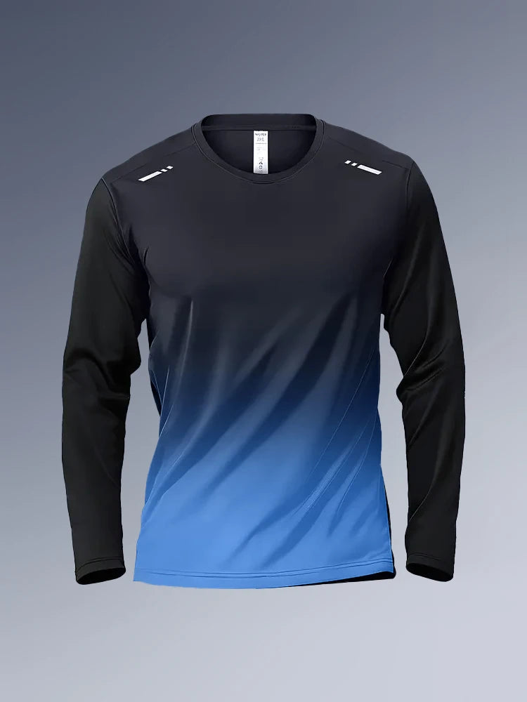 2025 Fashion NEVER English Letter 3D Printing Men's Long Sleeve Tees Autumn Casual Breathable O-neck T Shirt Tops Street Clothes