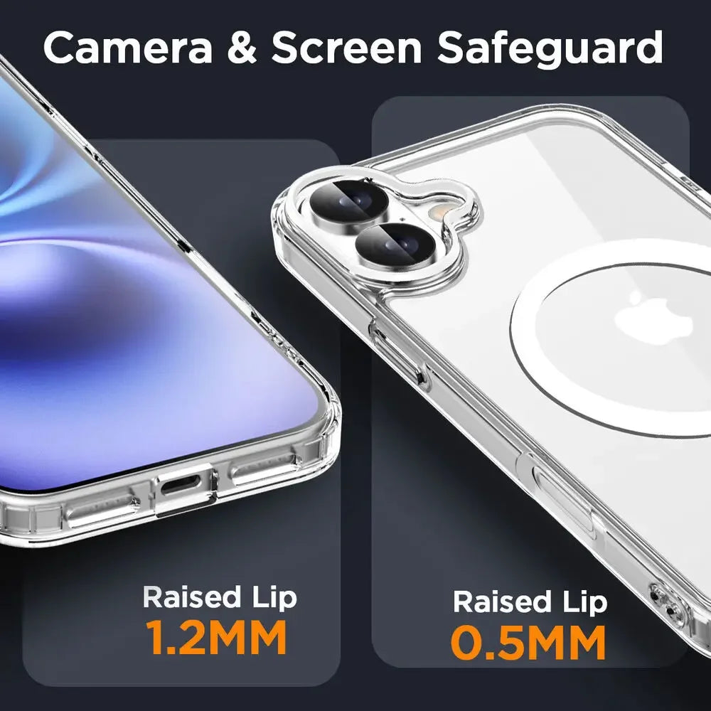 Original Magnetic Transparent Phone Case, Silicone Case for iPhone 17 Air 16 15 14 13 Pro Max Plus 16E Magsafe