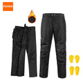 FEHER Motorcycle Pants Winter Waterproof Quick-release Thermal Motorbike Trousers Unisex Built-in Removable CE Protective Gear