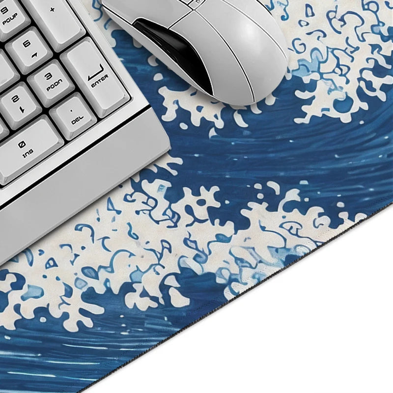Mouse Pad Blue Ocean Waves Gaming XL Home Custom Large Mousepad XXL Playmat Office Carpet Natural Rubber PC Mouse Mats