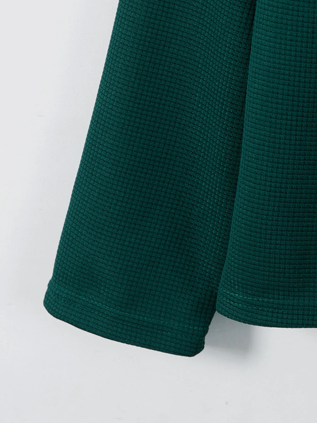 2026 Spring Autumn Men's Waffle Knitted Pocket Lapel Slim Fit Cardigan Jacket Youth Casual Streetwear Lightweight Outerwear