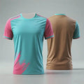 Fashionable and simple sports T-shirt, featuring a contrasting color design. It is a suitable casual T-shirt for summer fitness