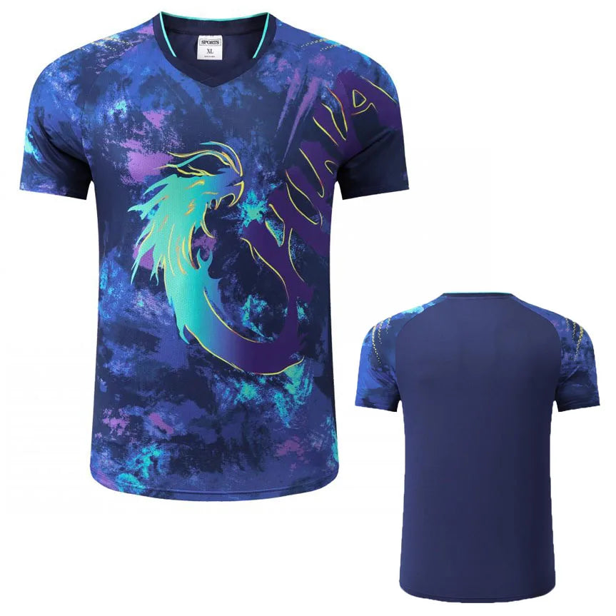Free Custom Name 2025 China Team Table Tennis Shirts Men Women, Children ping pong t shirt Table tennis clothes Badminton Shirts