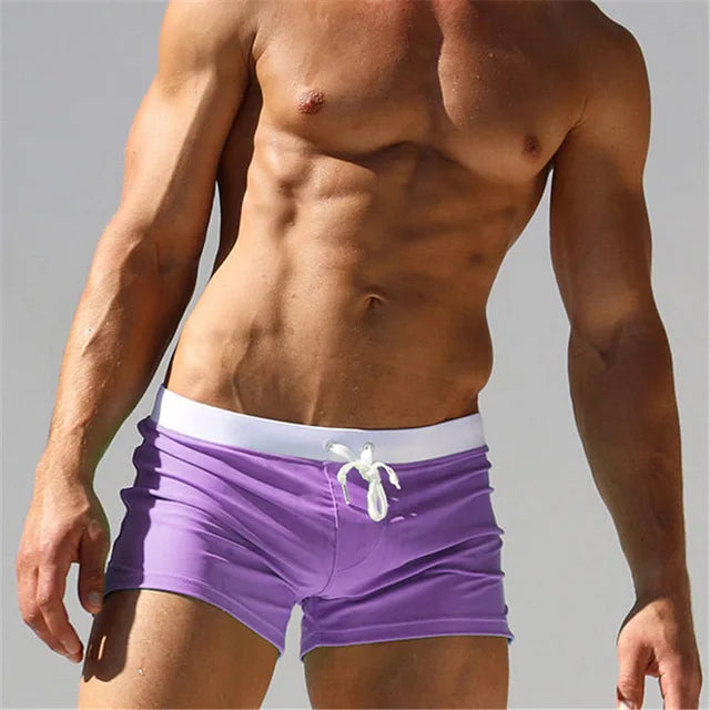 Running Shorts Summer Sexy New Beach Shorts Breathable Quick Dry swimsuit Casual Mens Shorts Gyms Swimwear Boardshorts Trunks