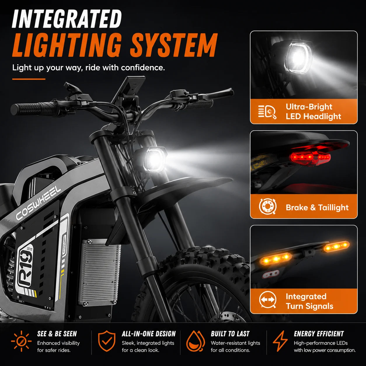 Electric Bike 72V 40AH Battery Ebike New 9000W Peak Electric Bicycle Off-road E Bike Adult Max96km/h Mountain Electric Dirt Bike