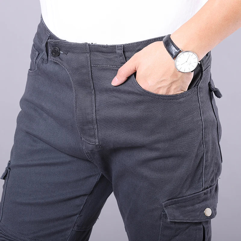 New Motorcycle Riding Pants Outdoor Men Women Leisure Elastic Moto Jeans Motorbike Trousers With Knee Hip Pads Protective Gear