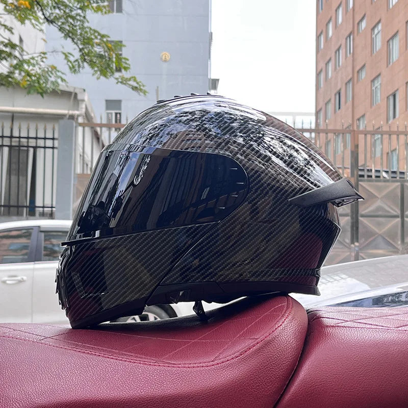 Orz-958 Motorcycle Helmet, Men's and Women's Open Face Helmet, Summer Dual Mirror Large Tail, Semi Fully Covered All Season