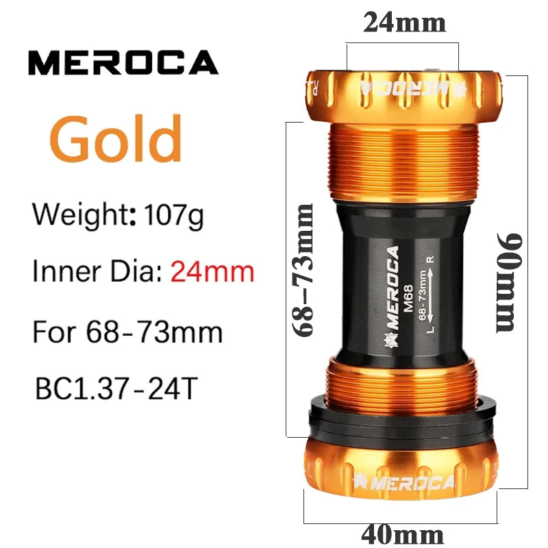BB68 Bottom Bracket Bicycle BB 68mm 73mm Bottom Bracket Bsa 24mm Bottom Bracket 68 for Mtb Mountain Bike